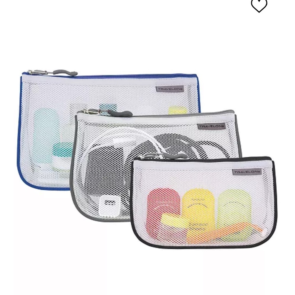 Travelon 3-Piece Assorted Piped Pouches